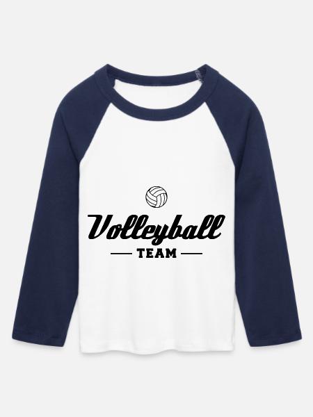 Volleyball Team - Frauen Cropped Baseball T-Shirt 3/4 Arm - Weiß/Navy
