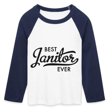 Gardien - T-shirt Crop Top de Baseball Manches 3/4 Femme - blanc/marine  - Devant - Maraike (178cm)