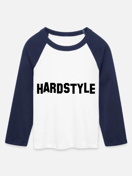 hardstyle - Frauen Cropped Baseball T-Shirt 3/4 Arm - Weiß/Navy 
