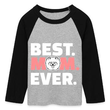 Spitz - Frauen Cropped Baseball T-Shirt 3/4 Arm - Grau meliert/Schwarz - Vorne - Maraike (178cm)