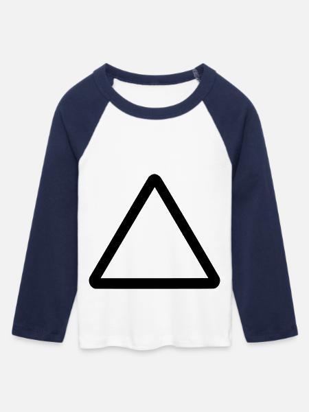 Dreieck - Frauen Cropped Baseball T-Shirt 3/4 Arm - Weiß/Navy 