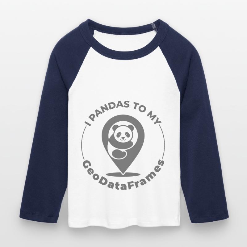 GeoDataFrames Pandas GIS Programmation Python T-shirt Crop Top de Baseball Manches 3/4 Femme