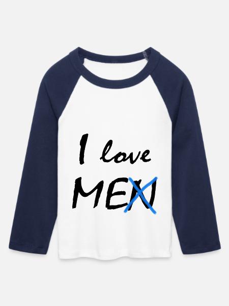 Ich liebe mich - Frauen Cropped Baseball T-Shirt 3/4 Arm - Weiß/Navy 