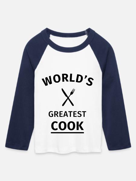 World's Greatest Cook - Frauen Cropped Baseball T-Shirt 3/4 Arm - Weiß/Navy