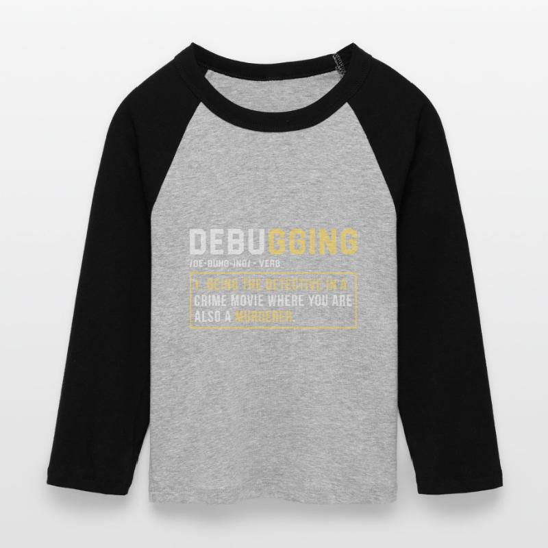 Debugging Programming Programmer Gift Women's Cropped 3/4 Sleeve Baseball T-Shirt