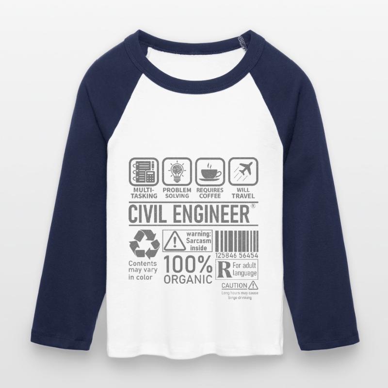 Civil Engineer multi tasking problem solving Frauen Cropped Baseball T-Shirt 3/4 Arm