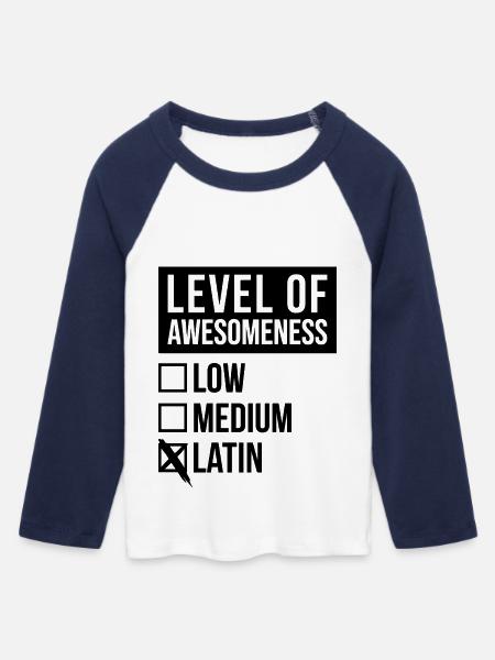 Latein, Latein, Latein - Frauen Cropped Baseball T-Shirt 3/4 Arm - Weiß/Navy