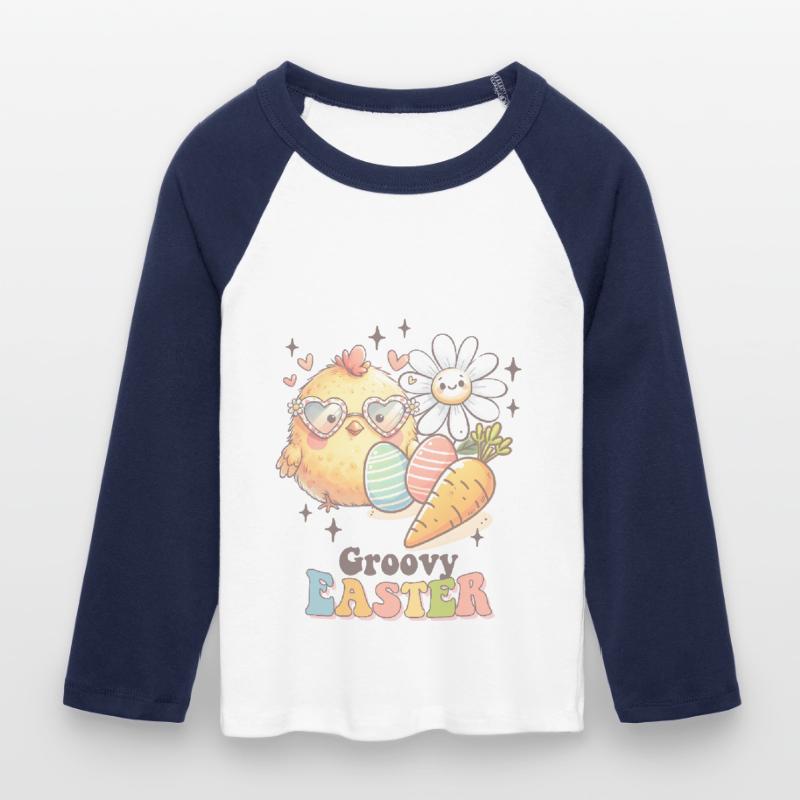Easter Easter Bunny Easter Eve Easter Sunday Easter Egg Spring Women's Cropped 3/4 Sleeve Baseball T-Shirt