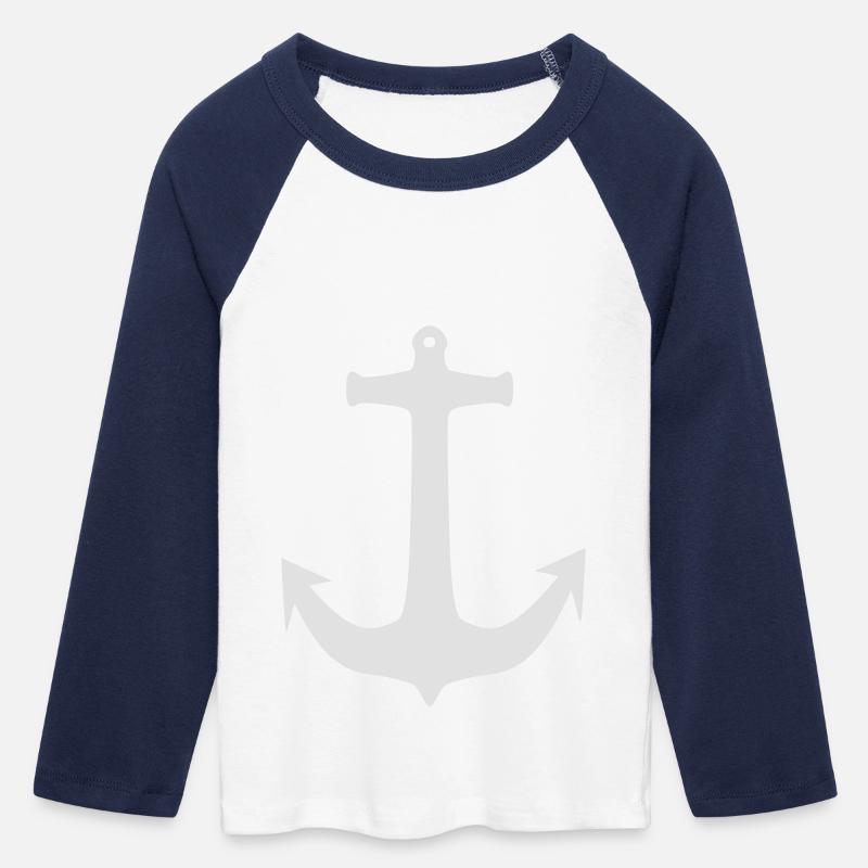 ancora - shirt da Baseball Corta con Maniche a 3/4 da donna - bianco/navy 