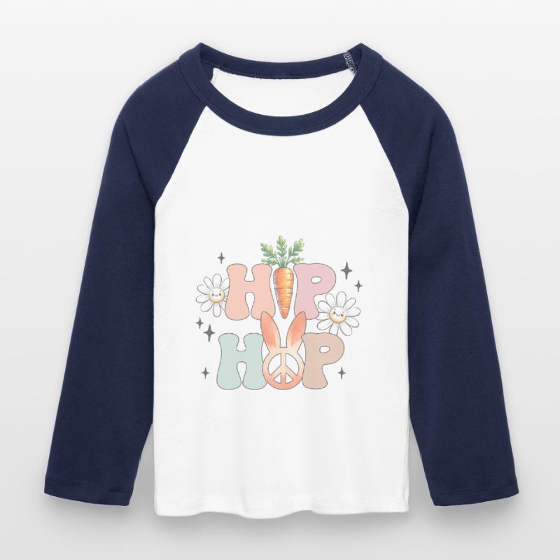 Easter Easter Bunny Easter Eve Easter Sunday Easter Egg Spring Women's Cropped 3/4 Sleeve Baseball T-Shirt