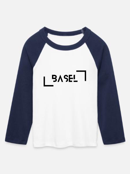 Basel schwarz - Frauen Cropped Baseball T-Shirt 3/4 Arm - Weiß/Navy 
