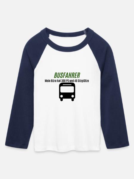 Busfahrer Grünes Logo Shirt - Frauen Cropped Baseball T-Shirt 3/4 Arm - Weiß/Navy 