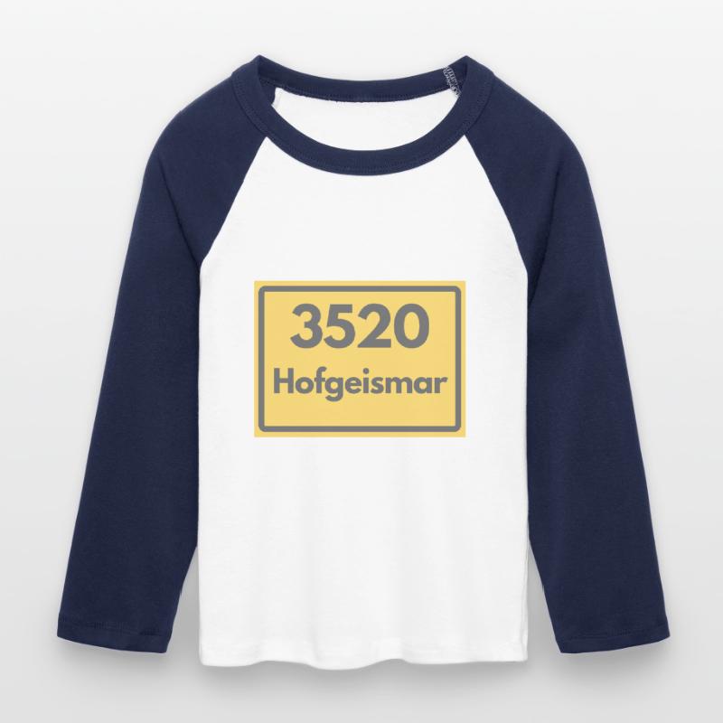 OLD POSTCODE POSTCODE RETRO 3520 HOFGEISMAR Women's Cropped 3/4 Sleeve Baseball T-Shirt