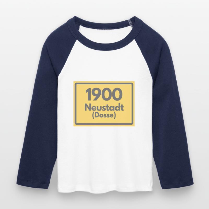 OLD POSTCODE ZIP CODE RETRO 1900 NEUSTADT DOSSE Women's Cropped 3/4 Sleeve Baseball T-Shirt