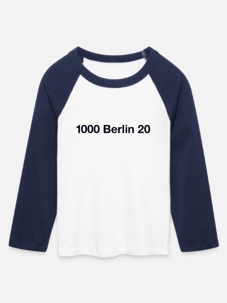 Berlin 20 Spandau - Frauen Cropped Baseball T-Shirt 3/4 Arm - Weiß/Navy 