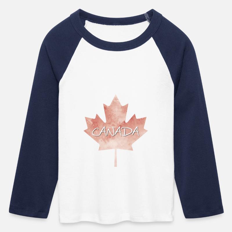 Maple Leaf Canada - Canada - Women's Cropped 3/4 Sleeve Baseball T-Shirt - white/navy