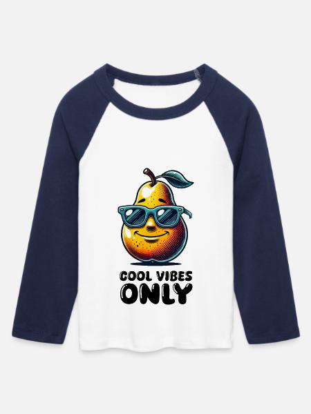 birne cool - Frauen Cropped Baseball T-Shirt 3/4 Arm - Weiß/Navy
