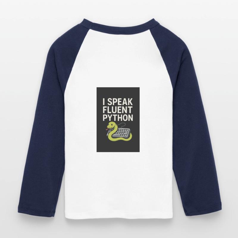 Serpent de codage Python T-shirt Crop Top de Baseball Manches 3/4 Femme