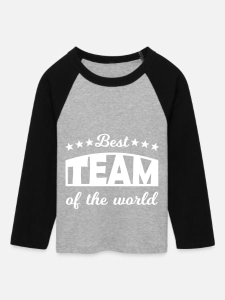 Team - Frauen Cropped Baseball T-Shirt 3/4 Arm - Grau meliert/Schwarz