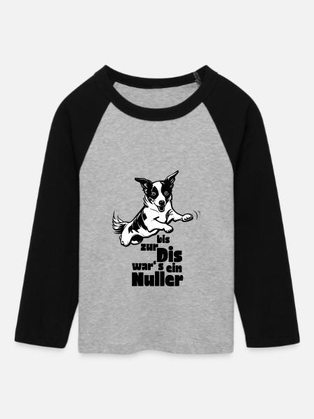 Nuller Agility - Frauen Cropped Baseball T-Shirt 3/4 Arm - Grau meliert/Schwarz