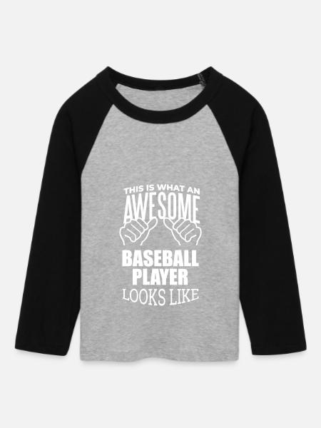 Baseball Baseball Baseball - Frauen Cropped Baseball T-Shirt 3/4 Arm - Grau meliert/Schwarz