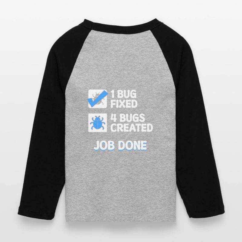 Bugfixing Developer Bugs Code Statement Informatik Frauen Cropped Baseball T-Shirt 3/4 Arm