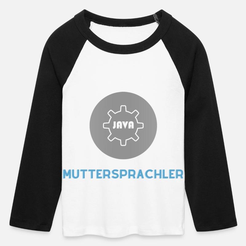 Native speaker: JavaScript Edition - Women's Cropped 3/4 Sleeve Baseball T-Shirt - white/black