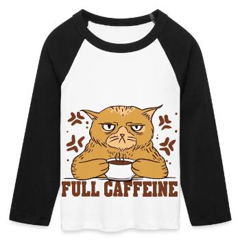 Energy Drink - Frauen Cropped Baseball T-Shirt 3/4 Arm - Weiß/Schwarz - Vorne - Maraike (178cm)