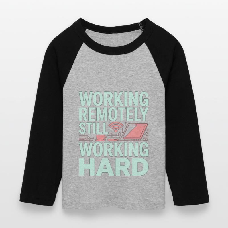 Remote Developer Working Remotely Web Programmer Women's Cropped 3/4 Sleeve Baseball T-Shirt