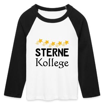Sterne Kollege Geschenk - Frauen Cropped Baseball T-Shirt 3/4 Arm - Weiß/Schwarz - Vorne - Maraike (178cm)