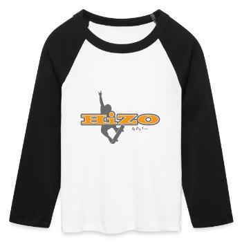 HiZo skater - Women's Cropped 3/4 Sleeve Baseball T-Shirt - white/black - Front - Maraike (178cm)