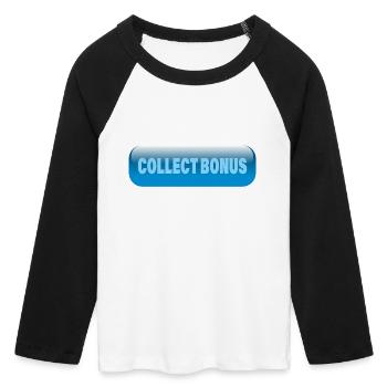 BONUS DE COLLECTE - T-shirt Crop Top de Baseball Manches 3/4 Femme - blanc/noir - Devant - Maraike (178cm)