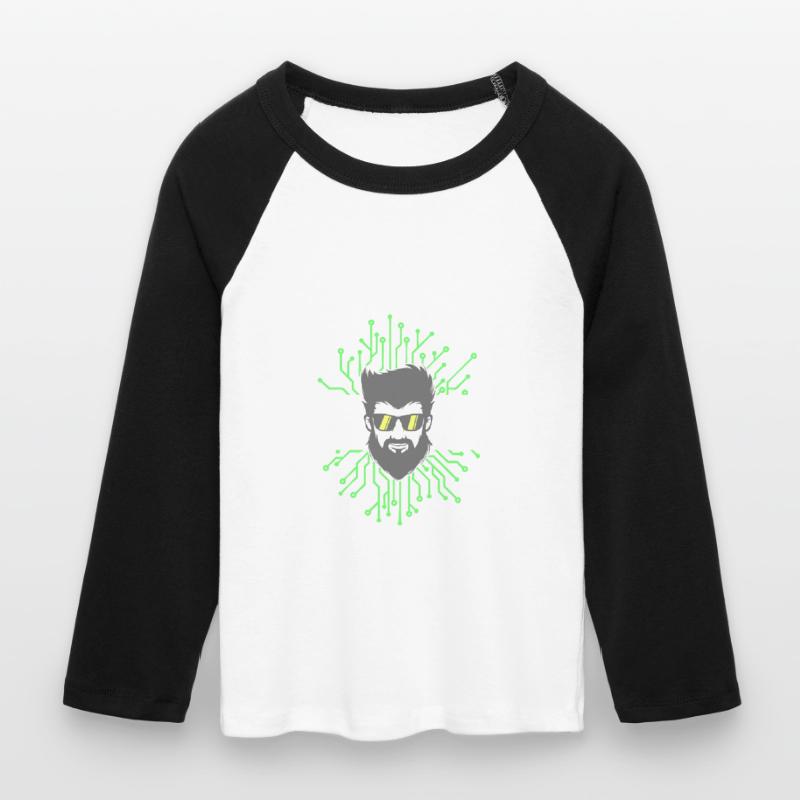 Computerfreak Developer Open Source Code Skripting Frauen Cropped Baseball T-Shirt 3/4 Arm