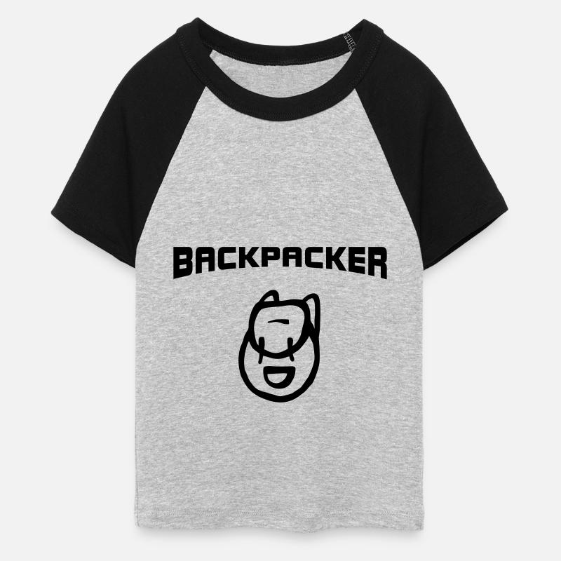 Backpacker Backpack - Women's Cropped Baseball T-Shirt - heather grey/black