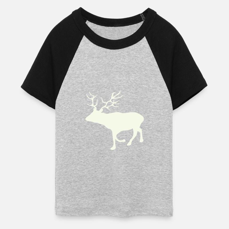 Deer Roe Deer - Women's Cropped Baseball T-Shirt - heather grey/black