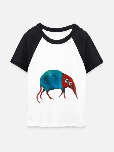 The Elephant Shrew - Frauen Cropped Baseball T-Shirt - Weiß/Schwarz