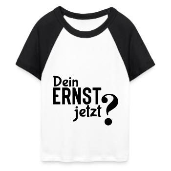 T’es sérieux? - Déclaration simple mais efficace - T-shirt Crop Top de Baseball Femme - blanc/noir - Devant