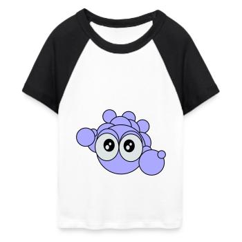 Bubbles - Women's Cropped Baseball T-Shirt - white/black - Front