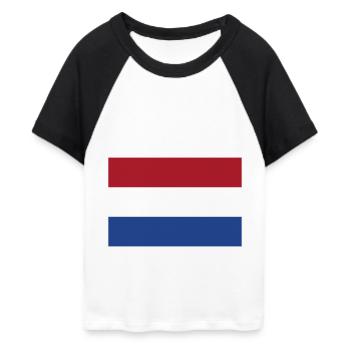 Flag Netherlands (Holland) / Holland flag - Women's Cropped Baseball T-Shirt - white/black - Front