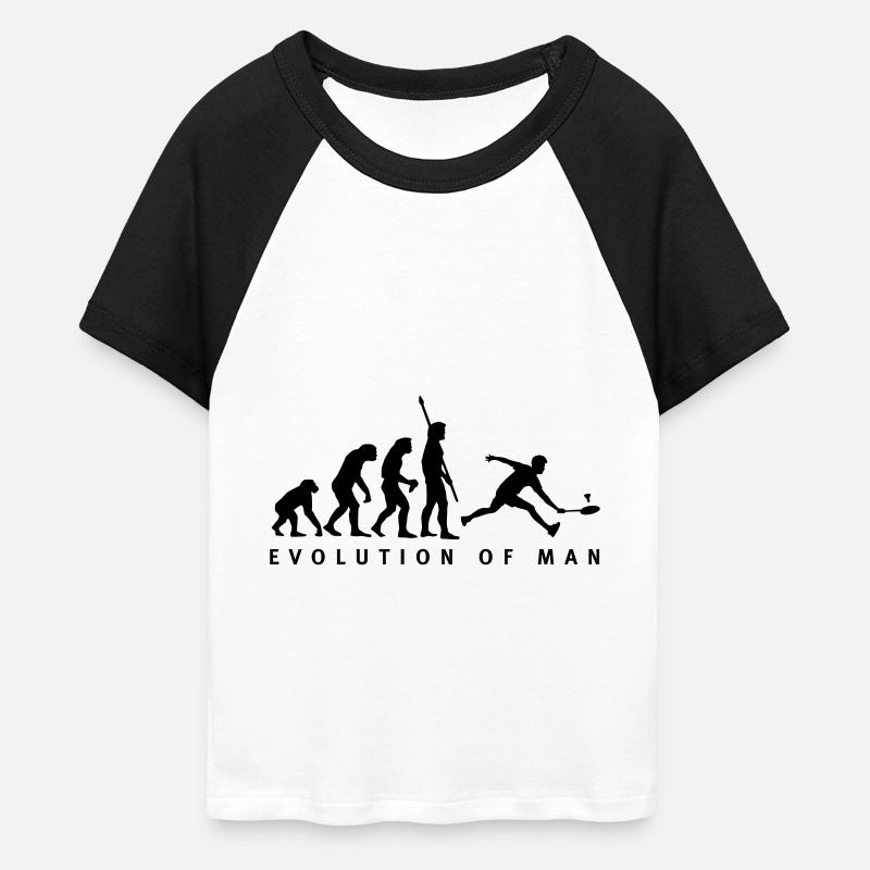 evolution_badminton_022011_b_1c - Women's Cropped Baseball T-Shirt - white/black
