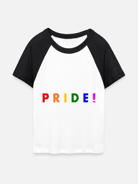 Pride - Frauen Cropped Baseball T-Shirt - Weiß/Schwarz