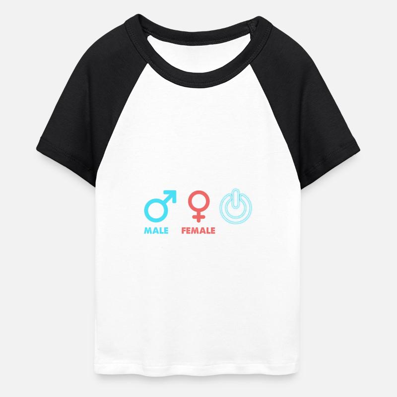 Geek Computer Programmer Gift Nerd - Women's Cropped Baseball T-Shirt - white/black