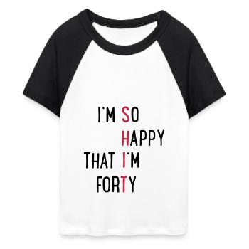 40 - T-shirt Crop Top de Baseball Femme - blanc/noir - Devant