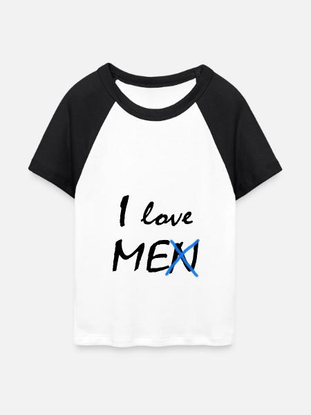 Ich liebe mich - Frauen Cropped Baseball T-Shirt - Weiß/Schwarz