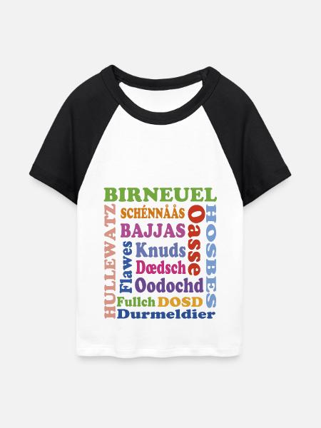 schimpf - Frauen Cropped Baseball T-Shirt - Weiß/Schwarz
