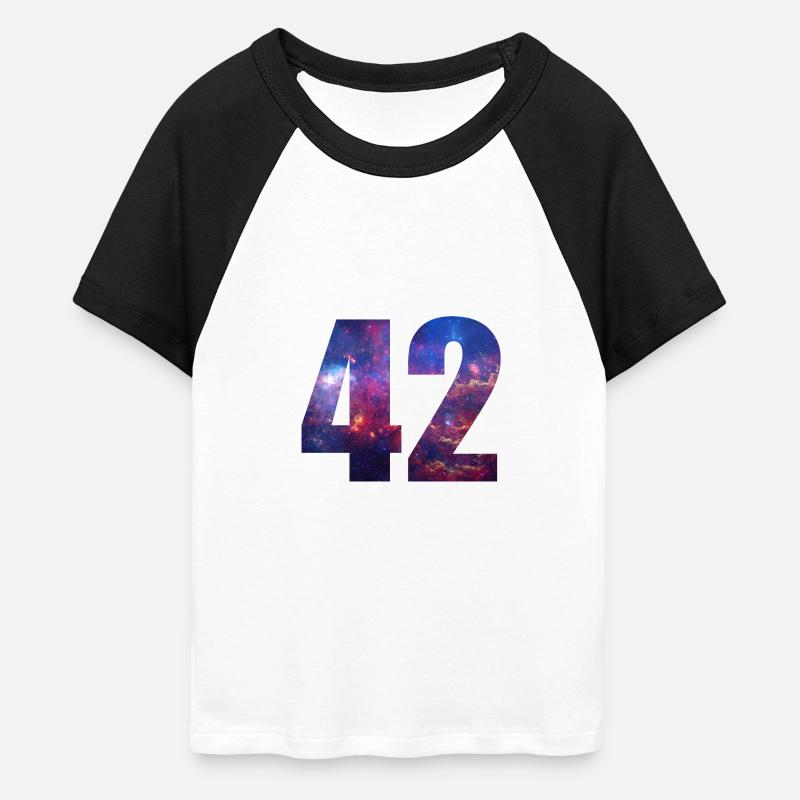 42 - shirt da Baseball Corta da donna - bianco/nero