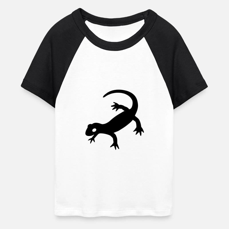 Salamander 2023 - Women's Cropped Baseball T-Shirt - white/black