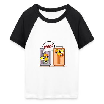 VALISE DE VACANCES STRESS VACANCES - T-shirt Crop Top de Baseball Femme - blanc/noir - Devant