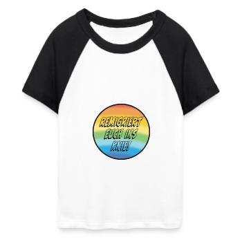 Remigriert Euch Ins Knie! - Frauen Cropped Baseball T-Shirt - Weiß/Schwarz - Vorne