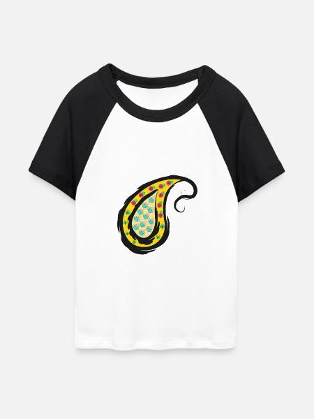 Orientalisches Symbol - Frauen Cropped Baseball T-Shirt - Weiß/Schwarz